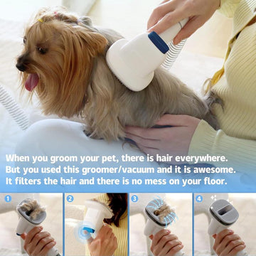 All-in-One Pet Grooming & Hair Vacuum Kit